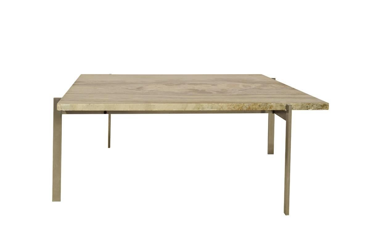 PK61 Coffee Table with Cipollini Marble by Poul Kjaerholm for E.Kold Christensen For Sale 3