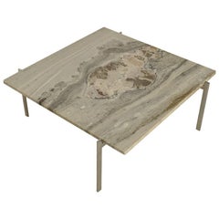 PK61 Coffee Table with Cipollini Marble by Poul Kjaerholm for E.Kold Christensen