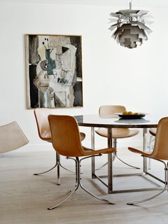 Poul Kjaerholm PK9 Chair in Leather by Fritz Hansen
