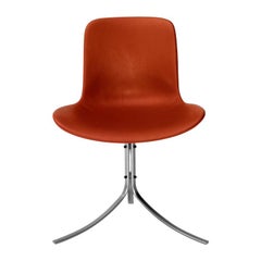 Poul Kjaerholm PK9 Stuhl aus Leder von Fritz Hansen