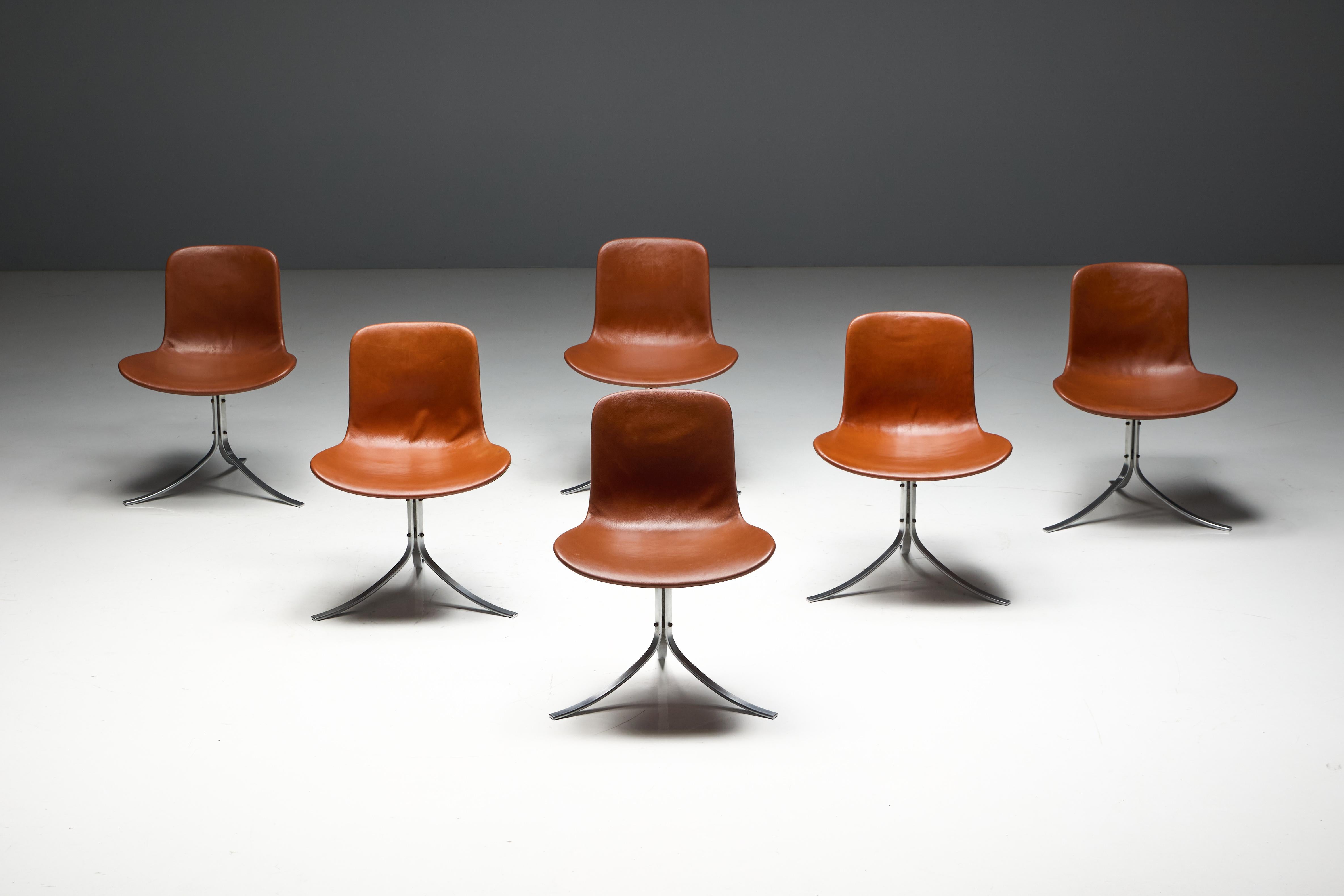 Sedie da pranzo PK9 di Poul Kjærholm per E. Kold Christensen, Danimarca, anni '60 in vendita 3