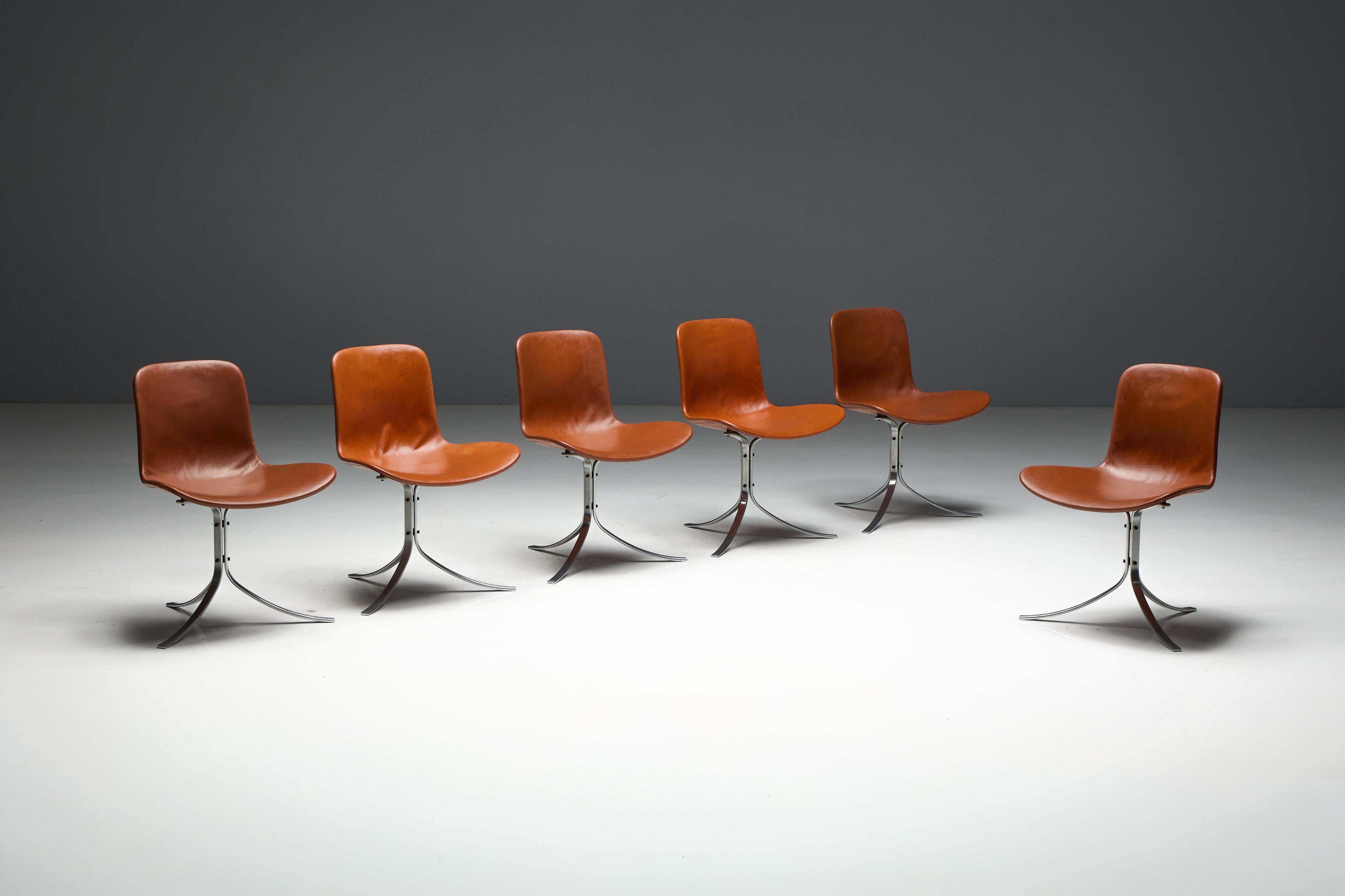 Sedie da pranzo PK9 di Poul Kjærholm per E. Kold Christensen, Danimarca, anni '60 in vendita 4