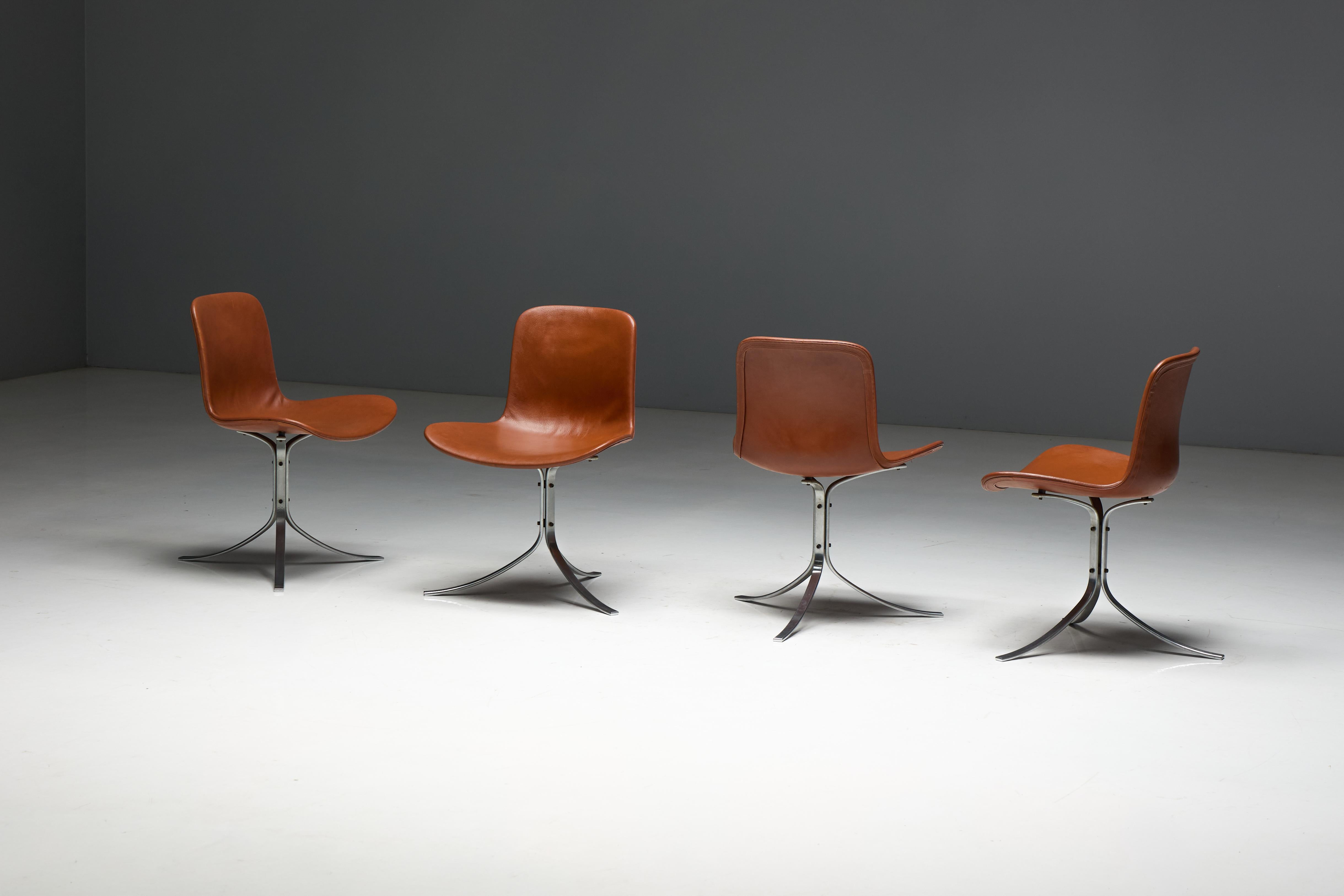 Sedie da pranzo PK9 di Poul Kjærholm per E. Kold Christensen, Danimarca, anni '60 in vendita 5