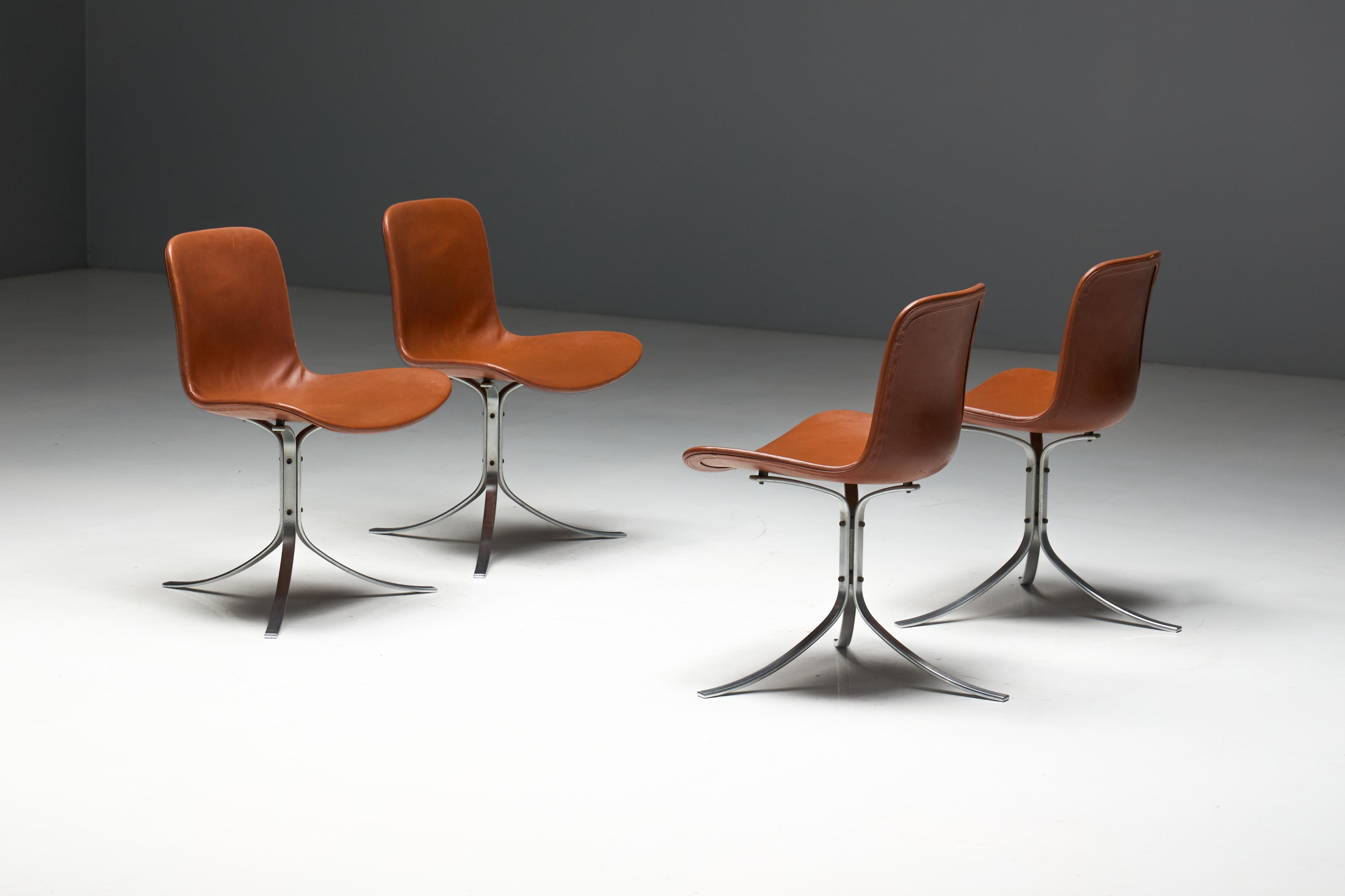 Sedie da pranzo PK9 di Poul Kjærholm per E. Kold Christensen, Danimarca, anni '60 in vendita 7