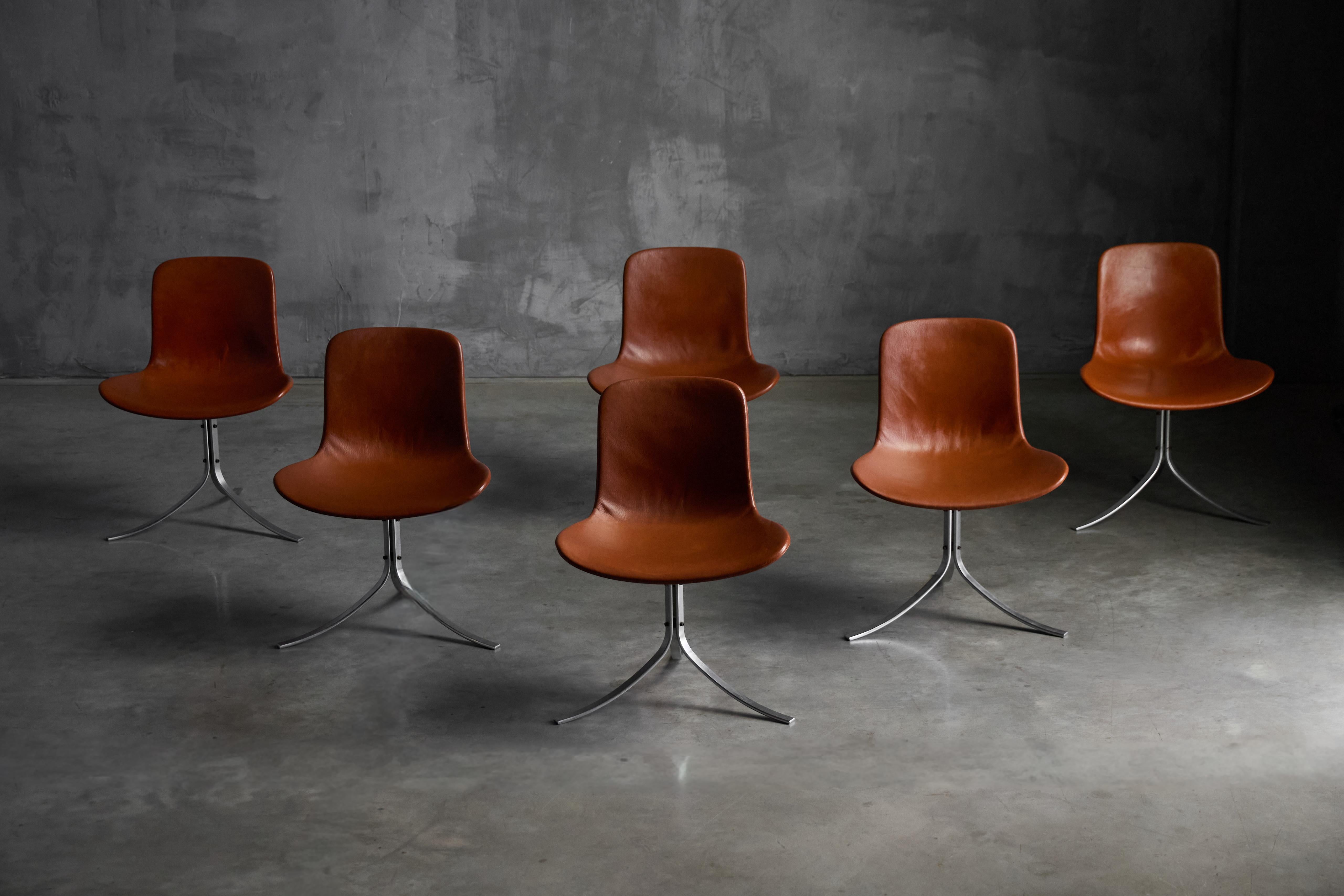 Mid-Century moderno Sedie da pranzo PK9 di Poul Kjærholm per E. Kold Christensen, Danimarca, anni '60 in vendita