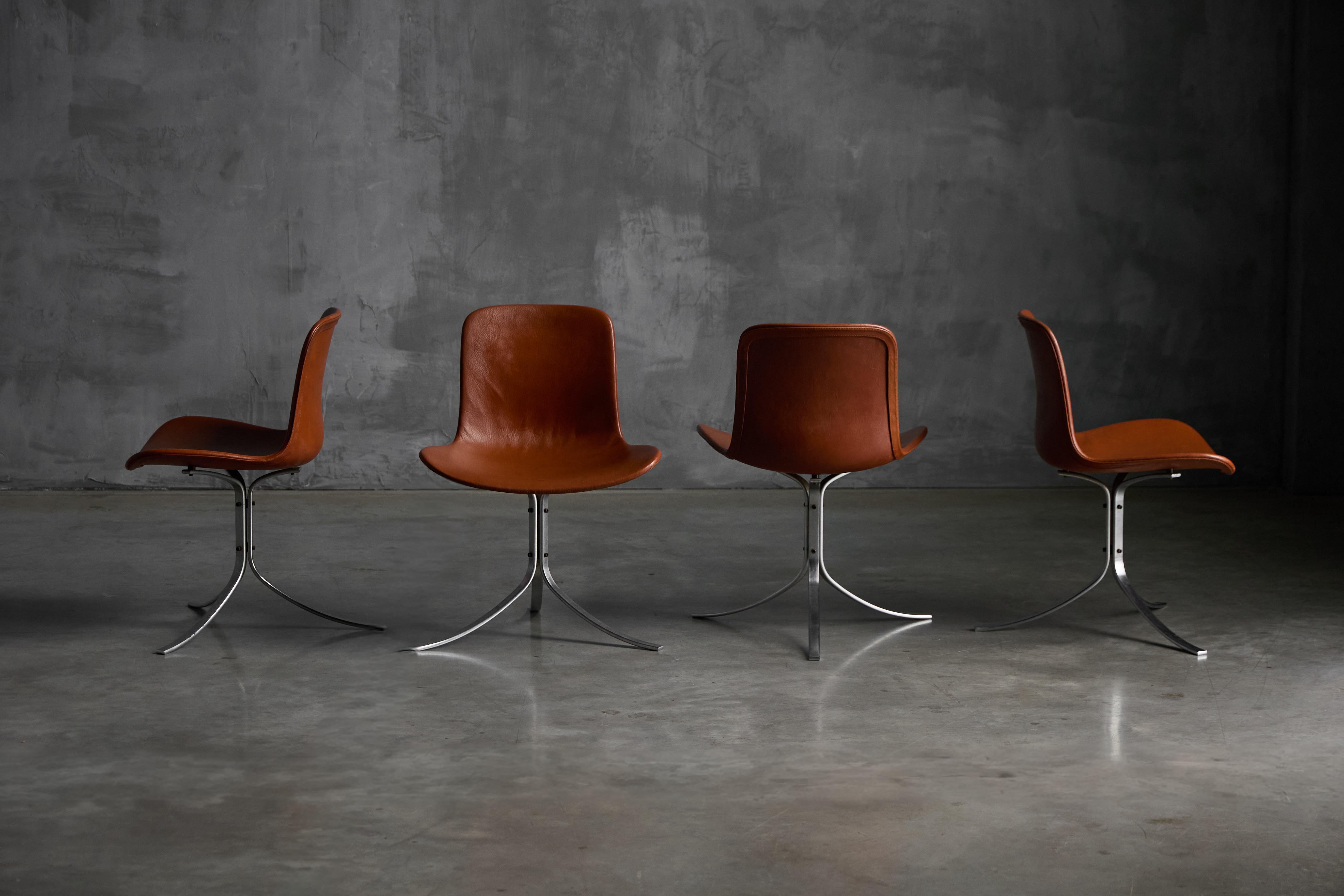 Danese Sedie da pranzo PK9 di Poul Kjærholm per E. Kold Christensen, Danimarca, anni '60 in vendita