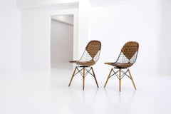 Pkw-2 Pivoting K-Wire Wood Base Side Chair, Eames Herman Miller, Bikini, Seng
