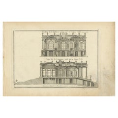 Pl. 1 Antiker Druck von Pavillon La Bouxire von Le Rouge, um 1785