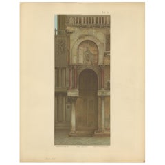 Pl. 10 Used Print of the Main Facade of the Basilica of San Marco