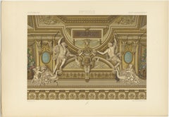 Pl. 106 Antique Print of 17th Century A Carved Ceiling by Racinet, circa 1890