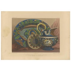 Impression ancienne d'articles de Palissy Pl. 11 par Bedford, vers 1857