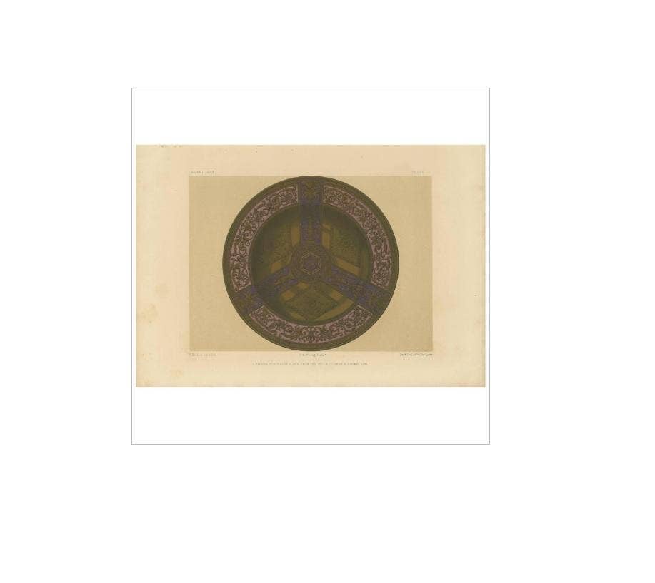 Pl. 13 Antique Print of Vienna Porcelain by Bedford, circa 1857