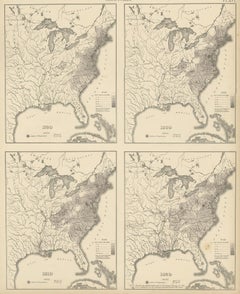 Pl. 16 Graphique ancien de la population des États-Unis 1790-1820 par Walker, '1874'