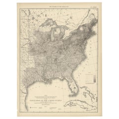 Pl. 17A Used Chart of the US Population 1860 by Walker, '1874'