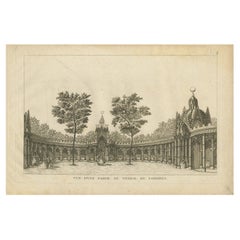 Pl. 2 Antique Print of Vauxhall Gardens by Le Rouge, c.1785