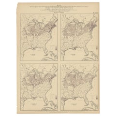 Pl. 27 Antique Chart of the US Irish and German Population in 1870, '1874'