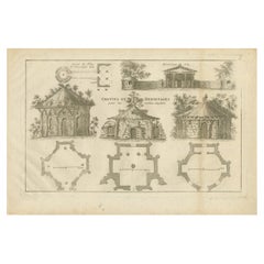 Impression ancienne Pl. 3 de Caves and Hermitages for English Gardens par Le Rouge, c.1