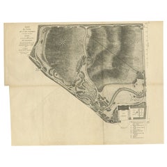 Impression ancienne Pl. 3 des jardins de Saint-Leu-Taverny par Le Rouge, vers 1785