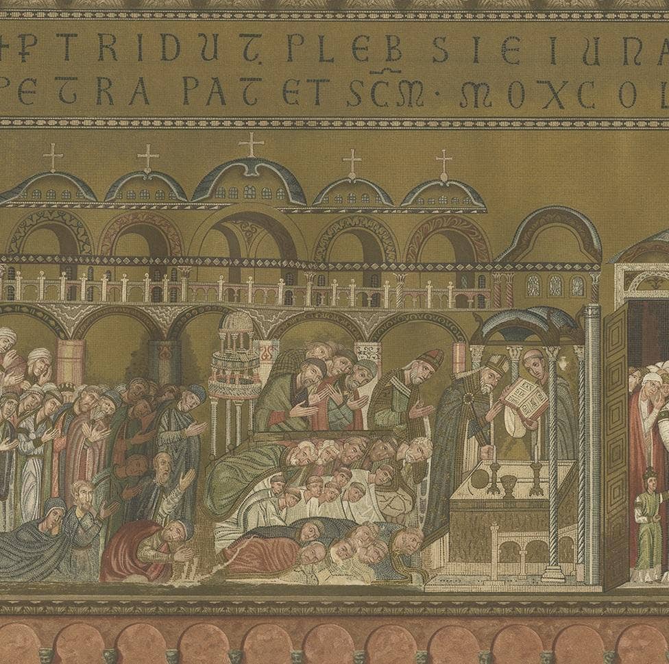 Pl. 30 Antique Print of a Mosaic of the Basilica of San Marco '1881'