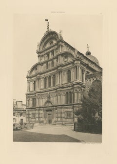 Pl. 30 Antique Print of the Church of San Zaccaria in Venice, circa 1890