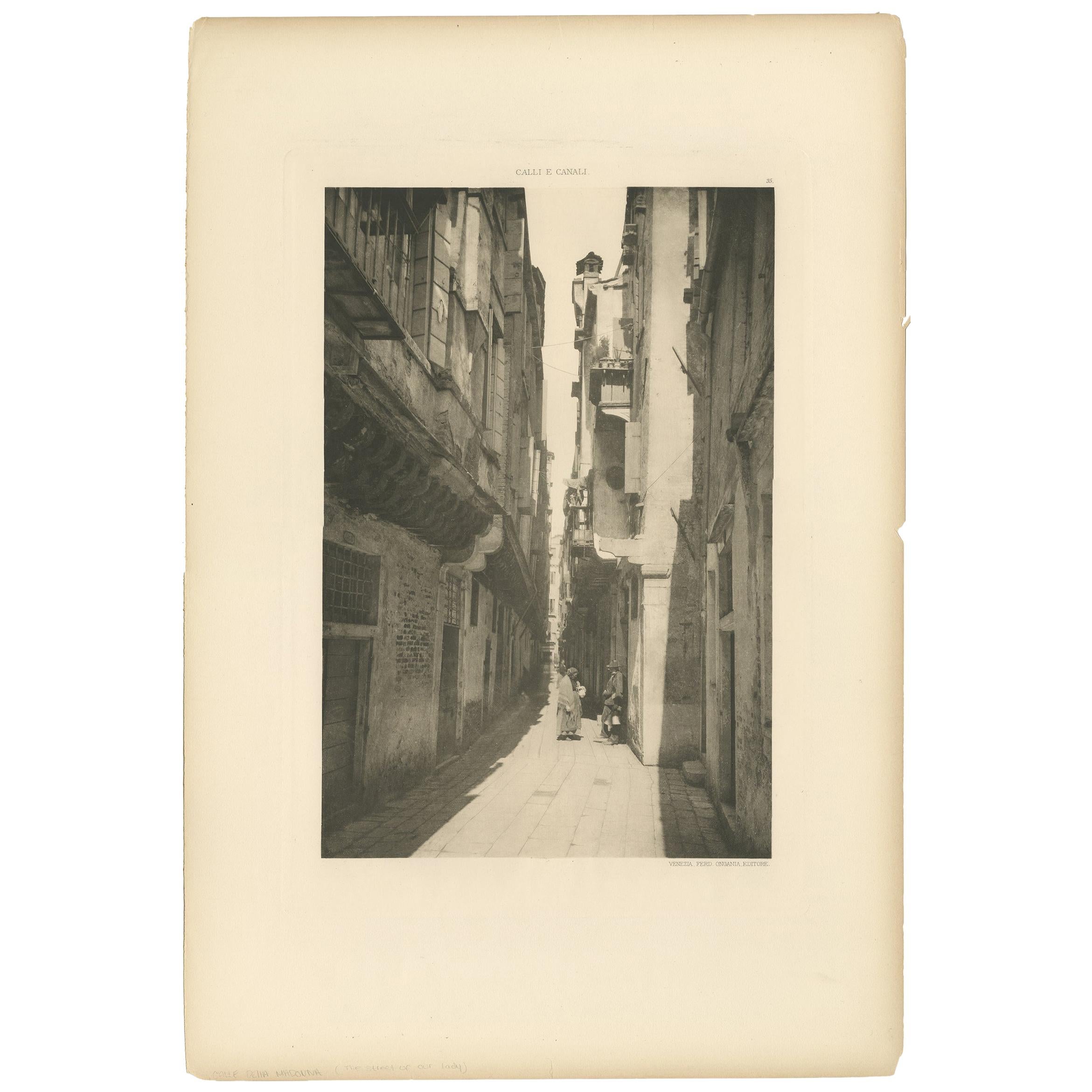 Venezianische Gelassenheit: Die Essenz der Calle della Madonna, 1890 im Angebot