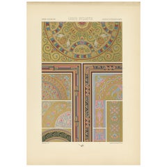 Pl. 39 Impression ancienne de motifs grecs de l'architecture par Racinet, vers 1890