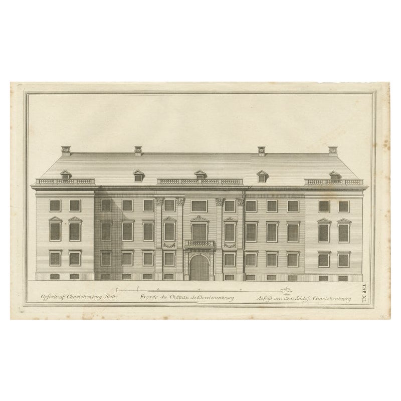 Impression ancienne du palais de Charlottenborg pl. 40, vers 1790
