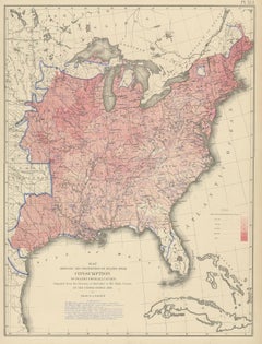 Carte ancienne des morts liées à la consommation aux États-Unis, « 1874 »