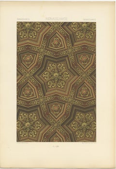 Pl. 65 Stampa antica di ornamenti rinascimentali di Racinet (1890 ca.) 65 Stampa antica di ornamenti rinascimentali di Racinet (1890 circa)