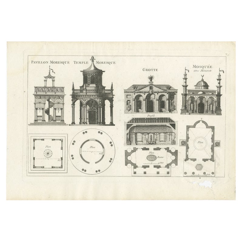 Pl. 7 Antique Elements Garden par Le Rouge, 1776