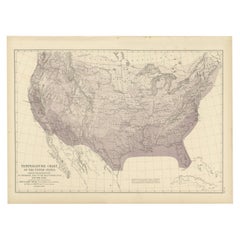 Pl. 7 Antique Temperature Chart of the United States by Walker, 1874