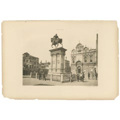 Pl. 78 Antique Print of San Zanipolo in Venice 'circa 1890'