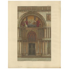 Pl. 8 Used Print of the Portal of San Pietro of the Basilica of San Marco