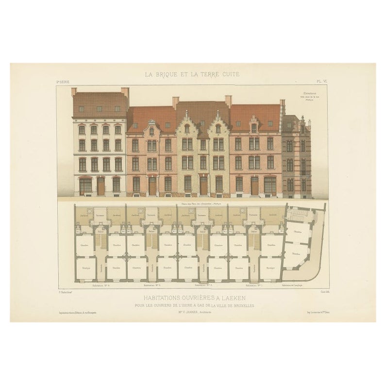 Pl. VI Habitations Ouvrires à Laeken, Chabat, vers 1900