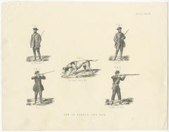Old Print on How to Handle the Gun, circa 1855