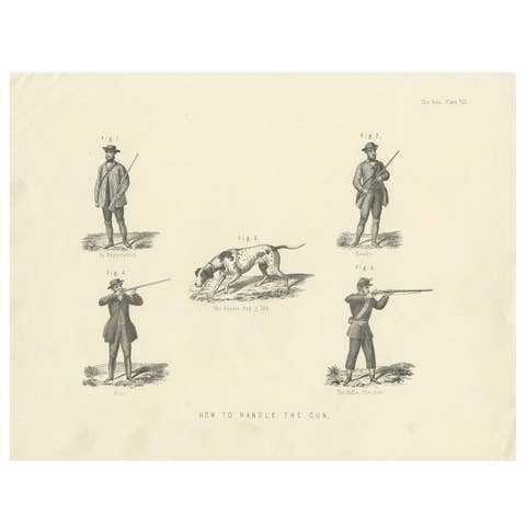 Old Print on How to Handle the Gun, circa 1855