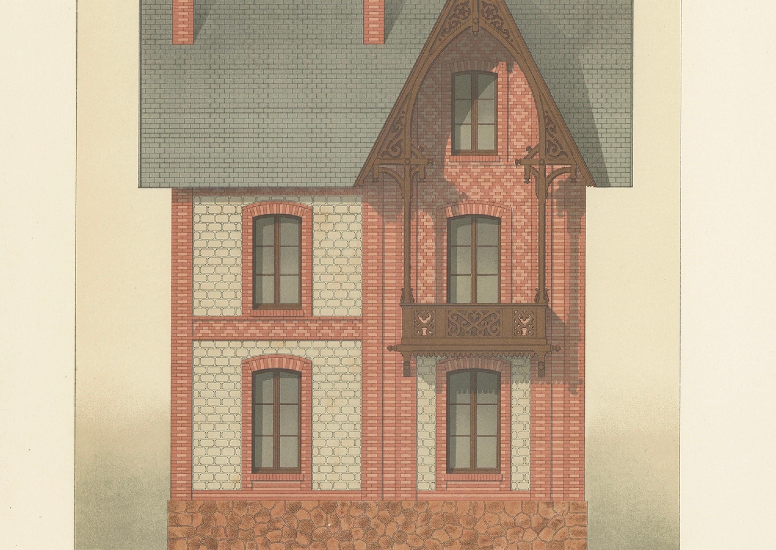 Pl. X Villa au Vsinet, Chabat, um 1900 im Angebot 1
