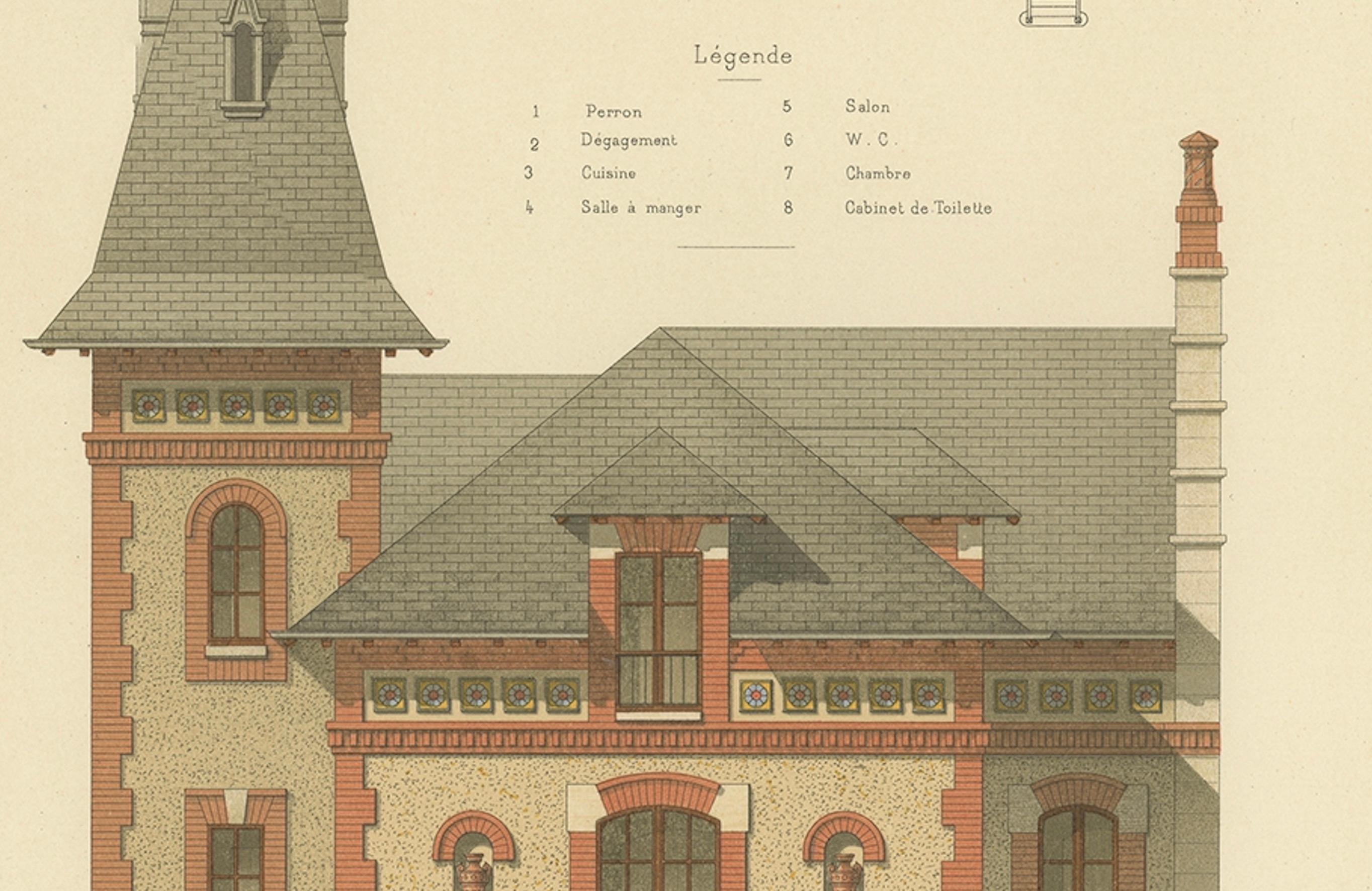 Pl. XLI Villa A Villemonble, Chabat, um 1900, XLI (Französisch) im Angebot