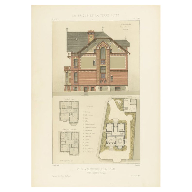 Pl. XXIV Villa Marguerite a Houlgate, Chabat, um 1900