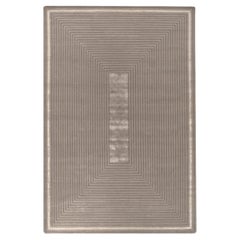 Sandy Neutral PL104 Plano Rectangular 360 Rug in Hand - Knotted Wool by Mohebban