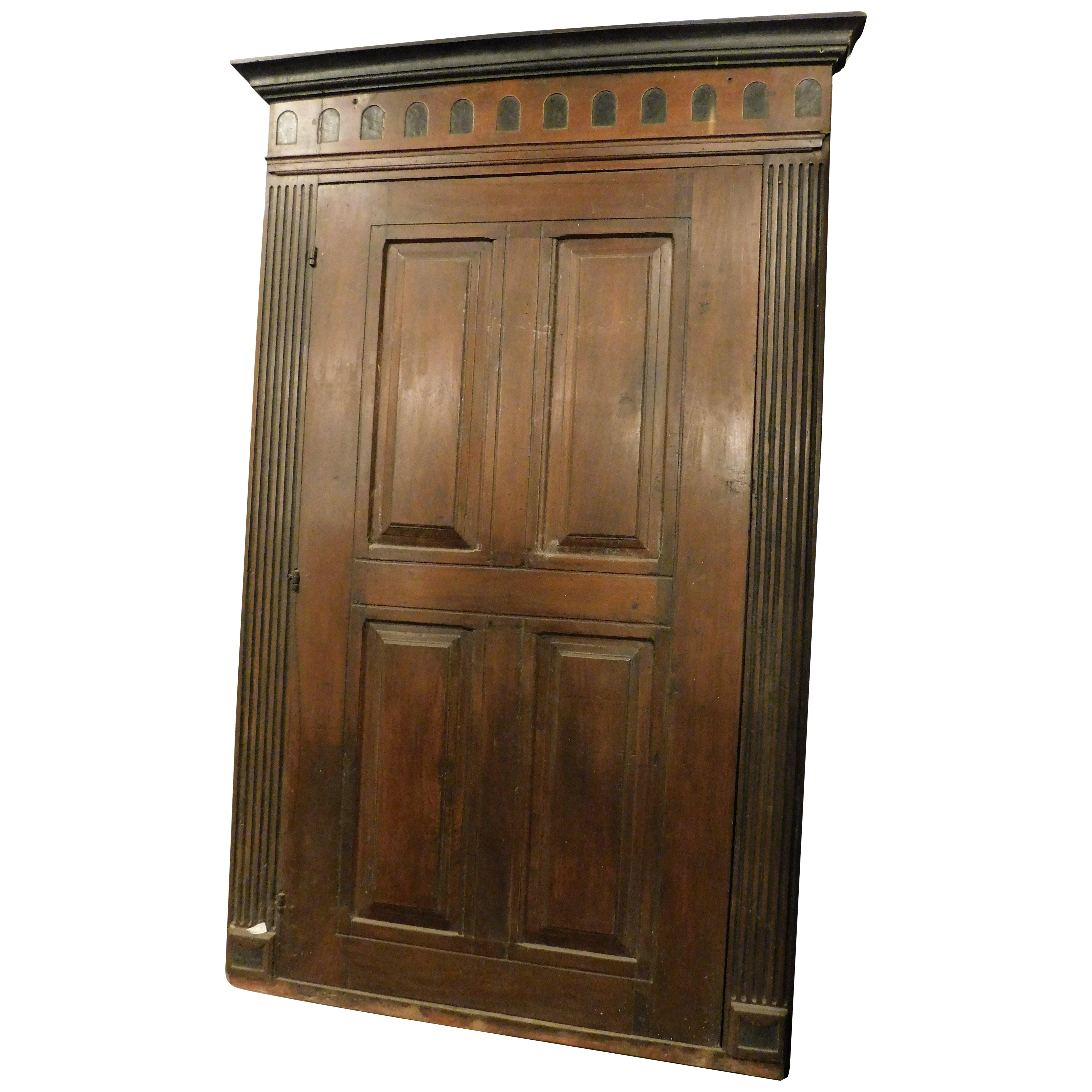 placard, facade, empire style door with frame, black details, Italy For Sale