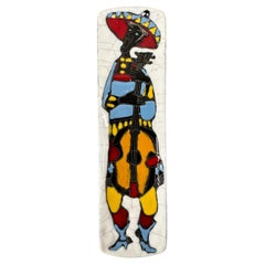 Ceramic bas-relief plaque/plate by Bruno Hugo - Arces RSM ceramics