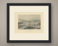Place de la Concorde, Paris, Antique Steel Engraving after T. Allom, circa 1845