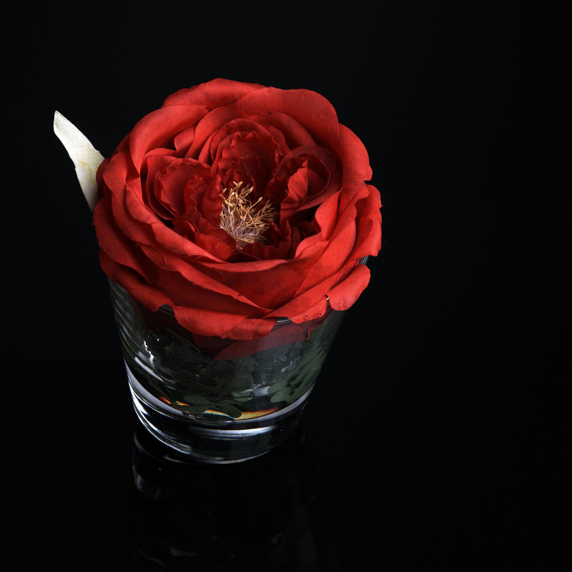 Modern Placeholder Open Rose Boxwood Set Arrangement, Flowers, Italy For Sale