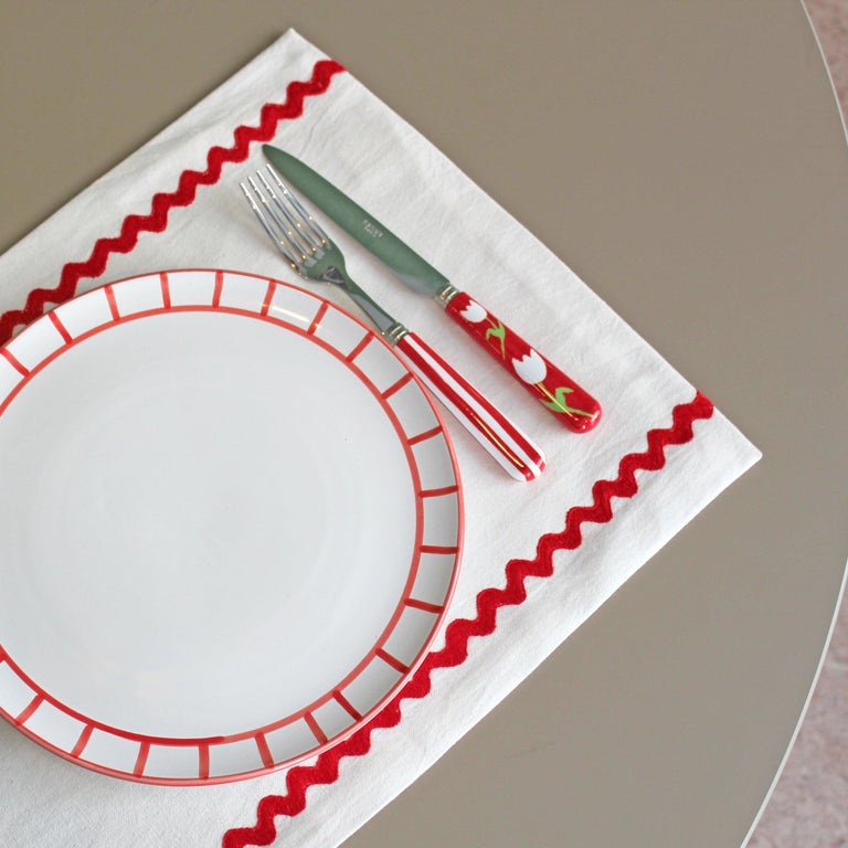 Placemat, Ivory Zigzag Jore Copenhagen For Sale at 1stDibs