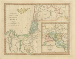 Places Recorded in the Five Books of Moses — Biblical Holy Land Map, 1827