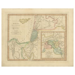 Places Recorded in the Five Books of Moses — Biblical Holy Land Map, 1827