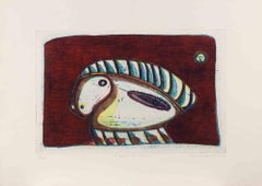 The Trojan Horse - Etching by Placido Scandurra - 1976