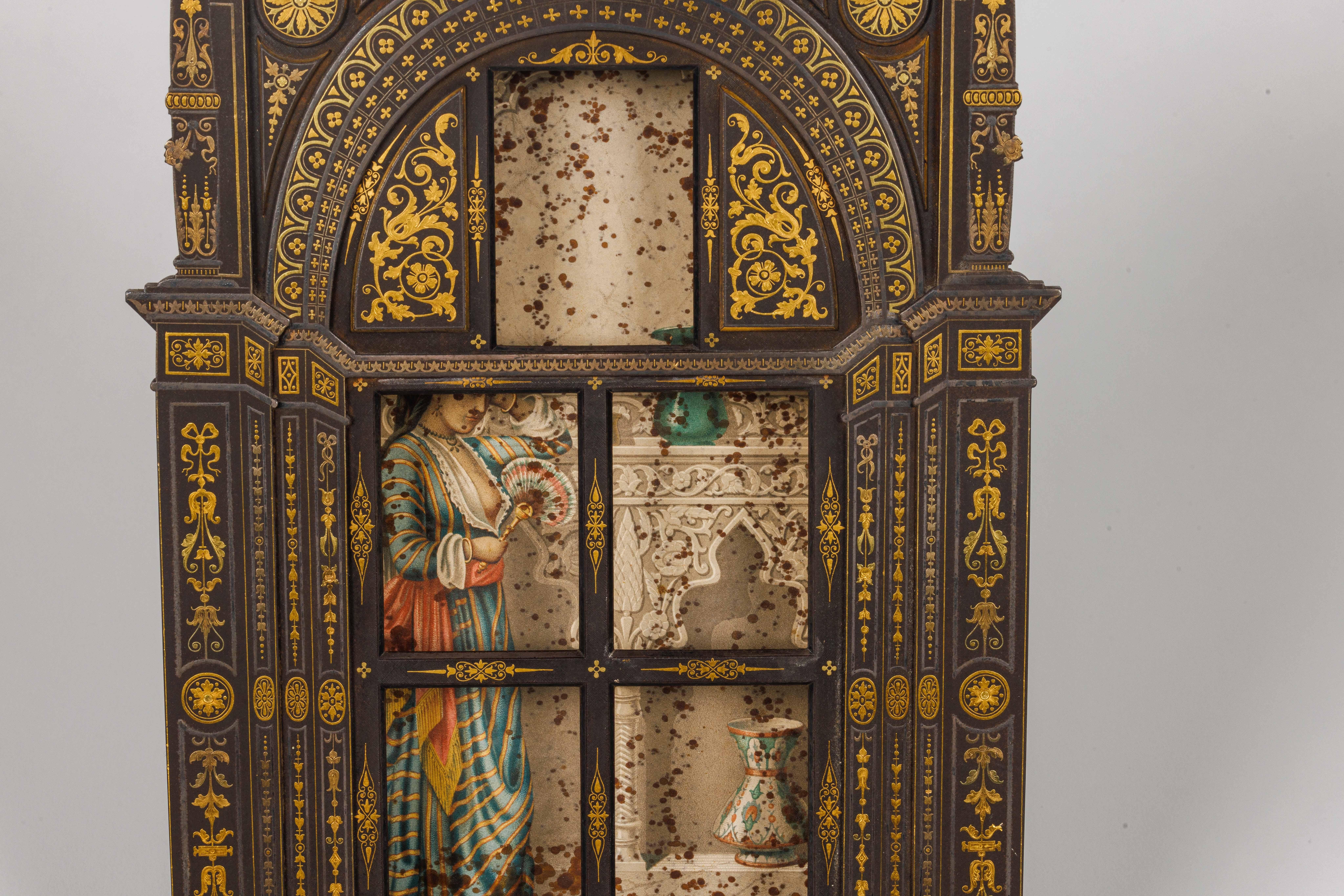 Placido Zuloaga, ein äußerst seltener spanischer Rahmen aus Gold und Silber mit Damascen-Beschlägen (Islamisch) im Angebot