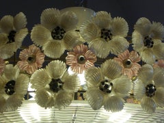 Barovier & Toso Italy 1950s Venetian blown art glass 'Murano' Ceiling light